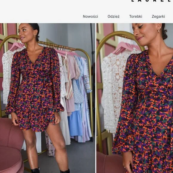 LAURELLA FLORAL DRESS Size L NEW WITH TAG! - Picture 3 of 6